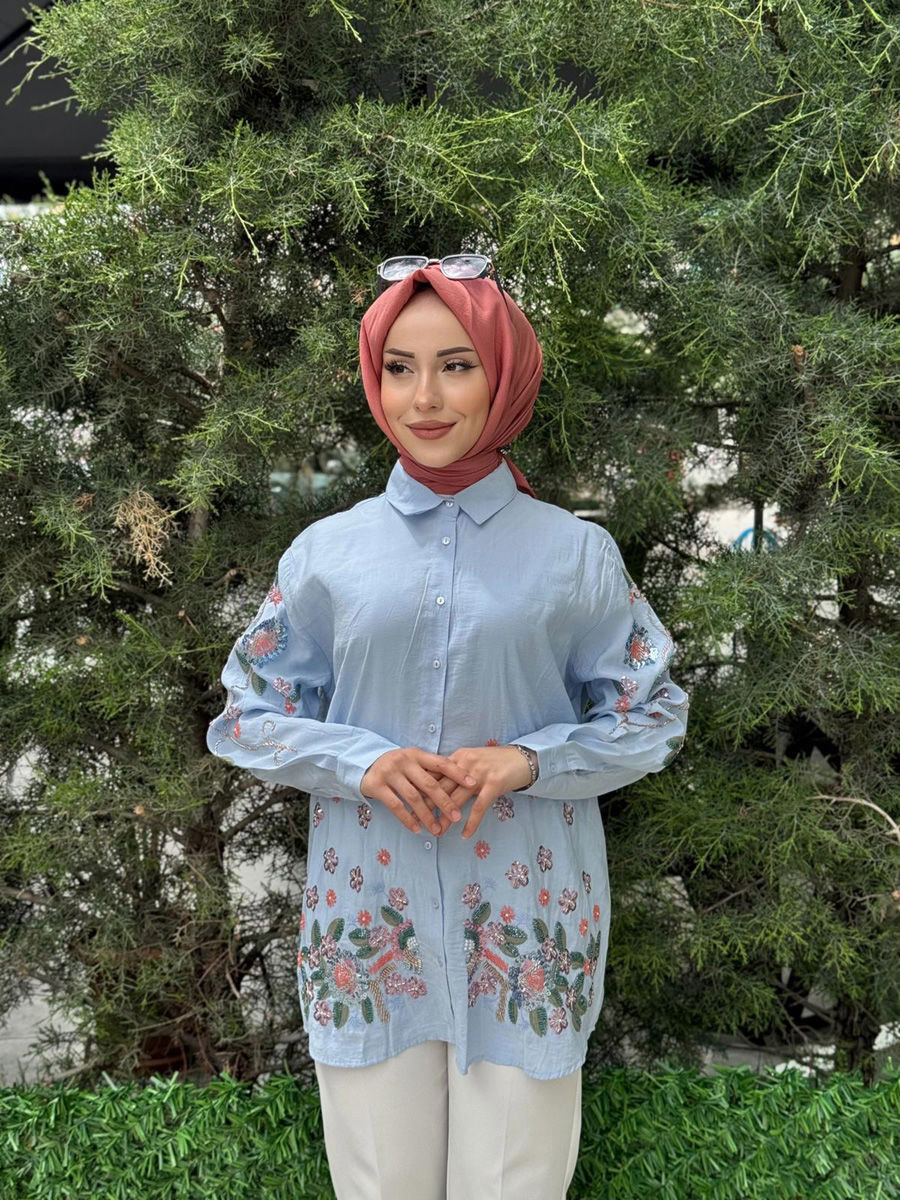 MODAL İŞLEMELİ GÖMLEK resmi