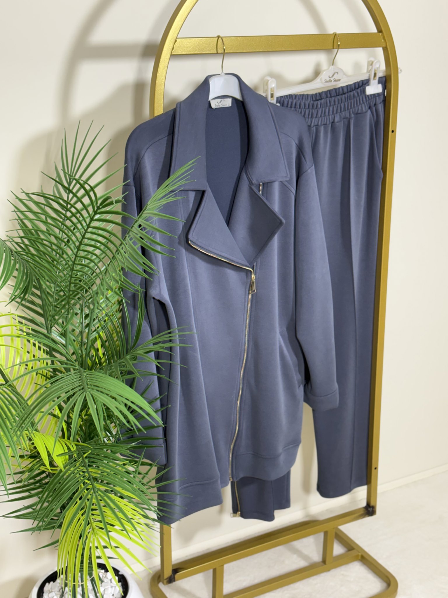 BLAZER CEKETLİ MODAL OYSHO PANTOLONLU TAKIM resmi