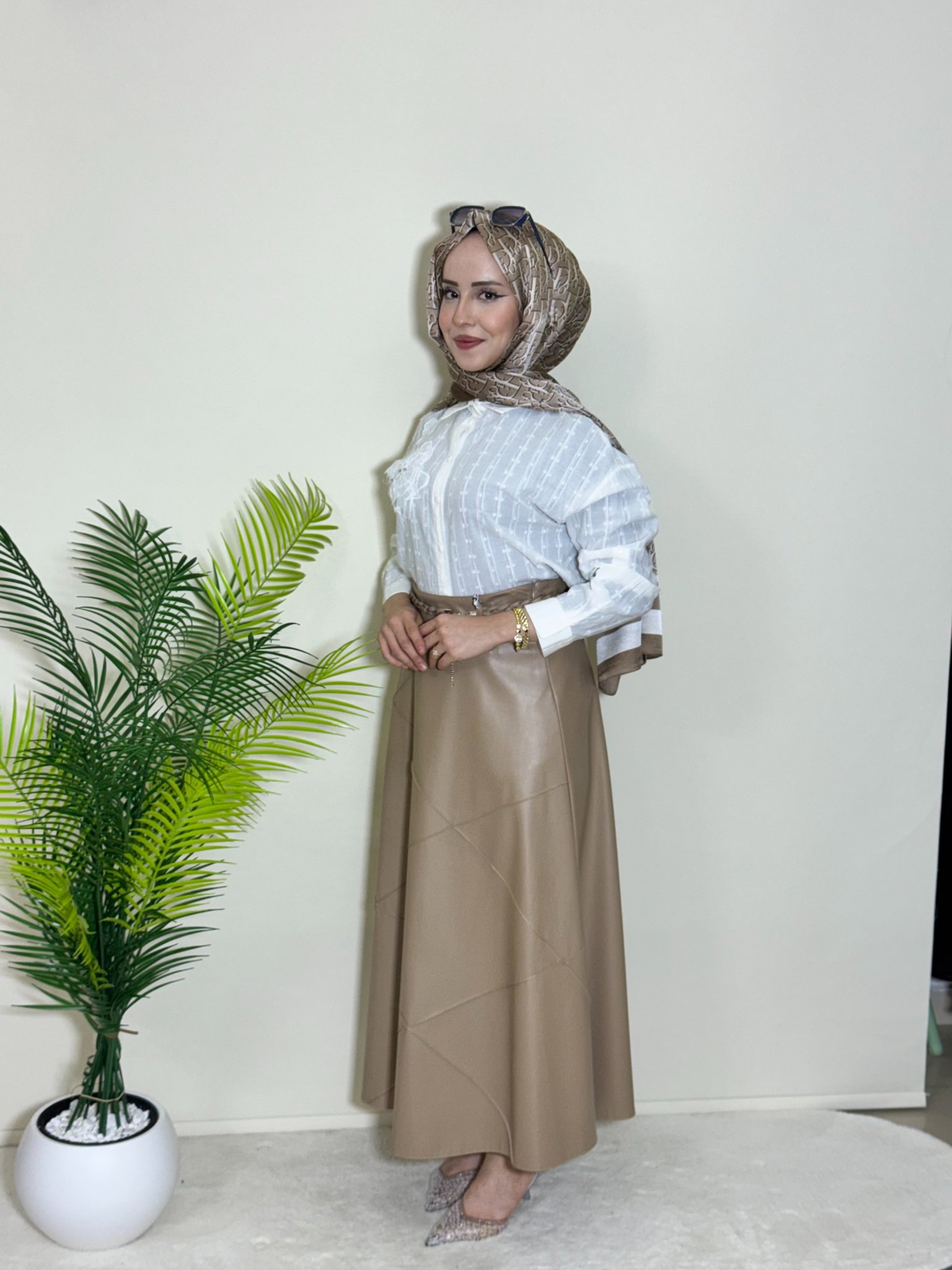 DERİ ÇİMALI ETEK resmi