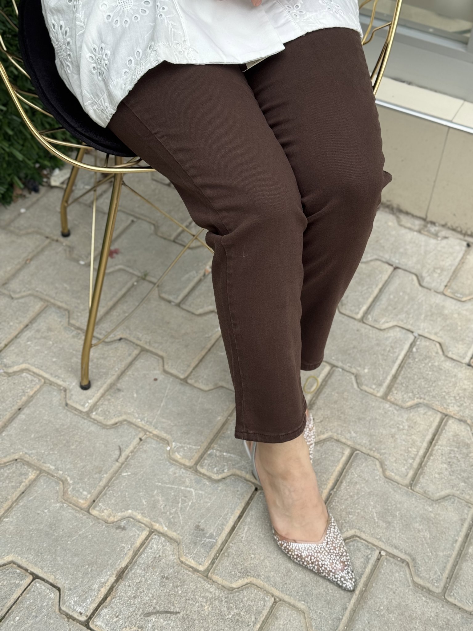 LA CARTE MOM KESİM KOT PANTOLON resmi